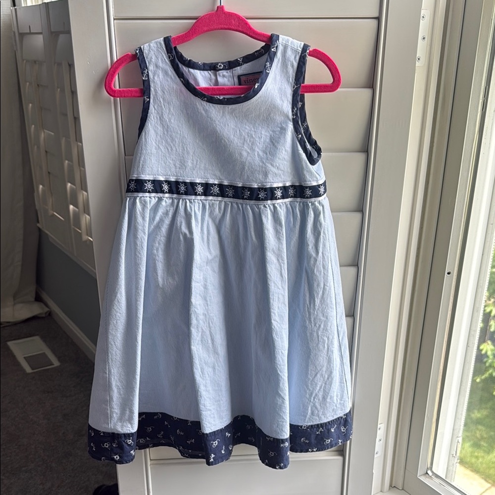 Vineyard Vines White and Blue nautical Sleeveless Sundress
